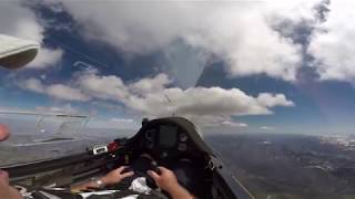 Glider Flying Cloud Street Over Utah Mountains [upl. by Arakihc]