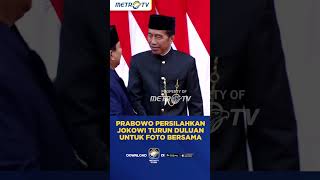 Prabowo Persilahkan Jokowi untuk Foto Bersama shorts [upl. by Shipman]