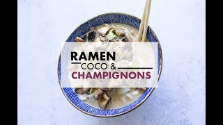 Recette  Nouilles udon aux champignons et lait de coco d’Emna Everard  ELLE à Table Belgique [upl. by Ytinav]