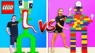 GIRLFRIEND vs UNSPEAKABLE LEGO BUILD BATTLE [upl. by Abbotsen21]