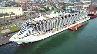 O Navio MSC Seaside atracado no Porto de Santos  Brasil [upl. by Thordis749]