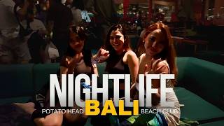 BALI NIGHTLIFE  Seminyak WALKING Tour 2024  Potato Head Beach Club [upl. by Yaned799]