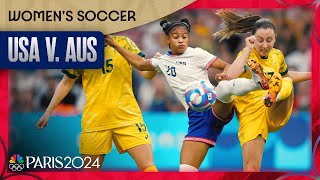 Trinity Rodman USWNT get the job done in 21 win over Australia  Paris Olympics  NBC Sports [upl. by Namso]