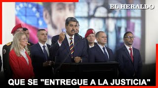 Maduro dice que quotla única negociaciónquot con Machado es que se quotentregue a la Justiciaquot [upl. by Atteynod430]