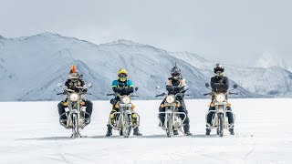 History Created  Motorcycle ride to frozen Pangong Lake  15°  Winter Ladakh [upl. by Kavanagh]