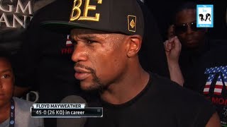 Floyd Mayweather PostFight Reaction to CJ Ross Decision  LIVE 91413 [upl. by Steffie]