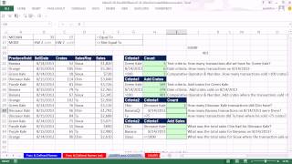 Office 2013 Class 37 Excel Basics 19 SUMIFS COUNTIFS Add amp Count with CriteriaConditions [upl. by Fleurette542]