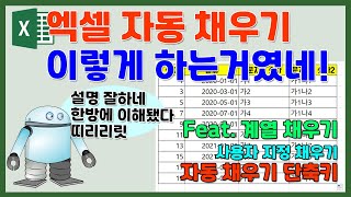 엑셀 자동채우기자동으로 적용되는 규칙으로 10초만에 채운다Feat 단축키 [upl. by Nevyar905]