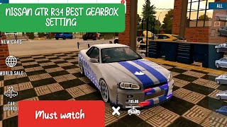 NISSAN GTR R34 Best Gearbox 1695hp  Car parking Multiplayer [upl. by Parrisch]