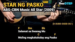 Star Ng Pasko  ABSCBN Music All Star 2009 Easy Guitar Chords Tutorial with Lyrics [upl. by Orecic]