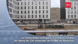 El próximo verano se entregarán las llaves de 134 viviendas del IVIMA en Alcorcón [upl. by Nicolle]