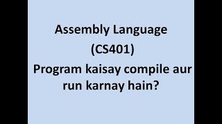 How to use NASM with DOSBox CS401 [upl. by Cuyler646]