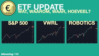 Beleggen in ETFs update Wat waarom waar en hoeveel Ook over SampP500 VWRL en Robotics afl 115 [upl. by Yelsnik500]