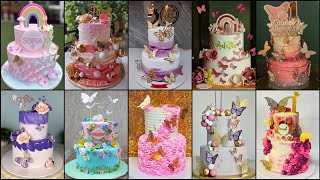 🌈Two Tier Butterfly Cake Designs 2023Two Tier Cake DesignButterfly Cake DesignBirthday Cake Ideas [upl. by Byran]