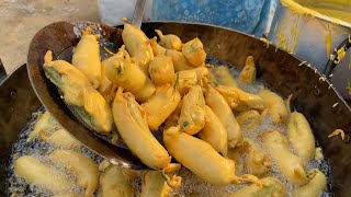 Famous Mirchi Pakoda Chaat of Hyderabad  Indian Street Food [upl. by Rosena]