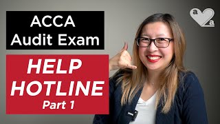 ACCA audit exam help line  your questions answered Part 1 [upl. by Auqenahc]