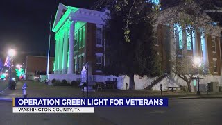 Washington County TN courthouse to light up green in support of veterans [upl. by Atteselrahc]