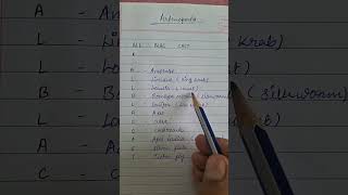 Arthropoda phylum examples mnemonic shorts ytshorts animalkingdom [upl. by Bernt718]