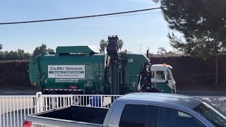 Calmet services trash truck 148 Peterbilt 320 part 10 [upl. by Naihtniroc]