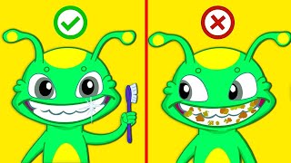 Brush Your Teeth Song  Kids Songs  Groovy the Martian [upl. by Salaidh569]