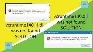 vcruntime1401dll Missing Error  How to Fix  2 Fixes  2021 [upl. by Helse293]