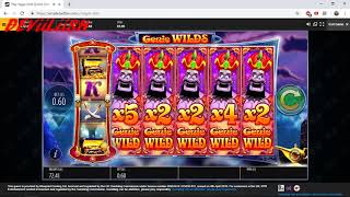 Insane Win On Genie Jackpots Megaways Slot 60p Stake [upl. by Stanislaus411]