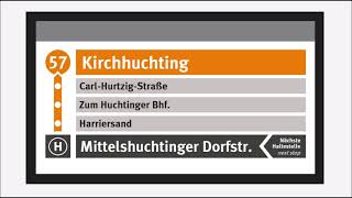 BSAG Haltestellenansagen  Linie 57  Ri SodenmattKirchhuchting  Herbst 2021 [upl. by Claiborne]