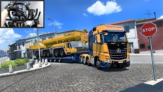 Conquer the Road Mercedes New Actros and the 72 Tons Liebherr Machine  Euro Truck Simulator 2 [upl. by Donoghue]