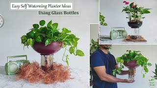 Self Watering System for Indoor Plants  Self Watering Planters  Self Watering IdeasGREEN DECOR [upl. by Alhak848]