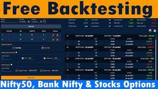 Free Backtesting Nifty  Bank Nifty and Stocks Options [upl. by Kenney]