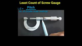 Least Count of Screw Gauge  Least count of Micrometer Science Experiments Physics [upl. by Atilef617]