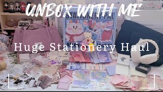 ASMR Unboxing  Huge Stationery Haul ft stationerypal [upl. by Liane]