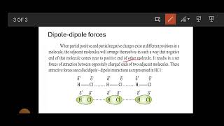 Dipoledipole forces chem 9 chap 4 [upl. by Leatri735]