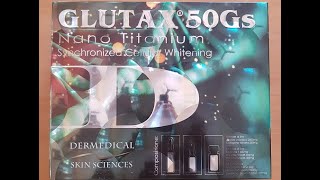 GLUTAX 50GS Nano Titanium Synchronized Cellular 10 Sessions Glutathione Skin Whitening Injection [upl. by Zeke507]