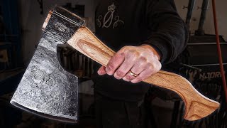 Blacksmithing  Forging a Norweigian Hewing Axe [upl. by Elleivad]