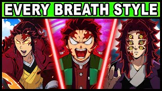 All 16 Breathing Styles in Demon Slayer Explained Kimetsu no Yaiba Every Breath Style Power  KNY [upl. by Adnilema965]