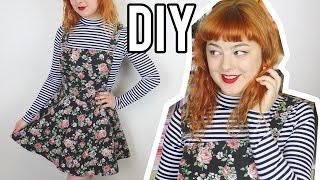 DIY Pinafore  With Adjustable Straps  Make Thrift Buy 24 [upl. by Stead]