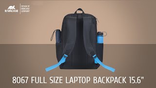 RIVACASE 8067 black Full size Laptop backpack 156quot [upl. by Enajiram440]