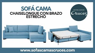 Un Sofá Chaiselongue que se convierte en cama para dormir 3 personas  Muebles de Calidad [upl. by Roderich]