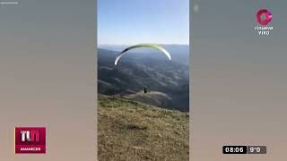 Tragedia en Parapente el momento exacto en que una mujer cayó durante un vuelo [upl. by Imugem778]