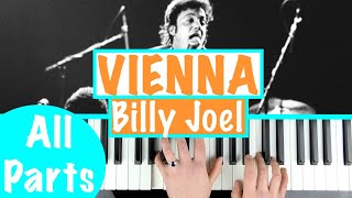 How to play VIENNA  Billy Joel Piano Tutorial Chords Accompaniment [upl. by Dreda]