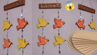 DIY Wall Hanging😍Easy CraftCardboard craftsHome DecorCraft Hacks  Trendy Home Decor [upl. by Filippo]