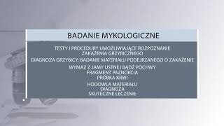 Z cyklu Encyklopedia TZ  badanie mykologiczne [upl. by Lednic718]