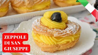 Włoskie PĄCZKI PTYSIOWE z kremem – „ZEPPOLE di SAN GIUSEPPE” 🍩  Włochy od kuchni [upl. by Nirihs450]