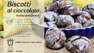 Biscotti al cioccolato  ricetta antispreco [upl. by Annairam]