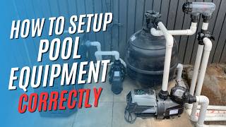 How To Set Up Swimming Pool Equipment pump filter chlorinator Including A Heat Pump [upl. by Berthoud]