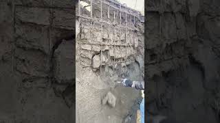 process of working on a concrete wall [upl. by Nareik]