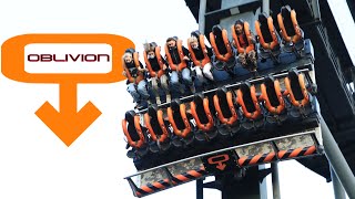 Oblivion Alton Towers off ride footage [upl. by Soisanahta579]