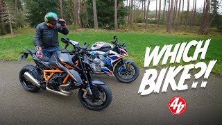 REAL WORLD  KTM 1390 Super Duke R  BMW M 1000 R [upl. by Htebasyle]