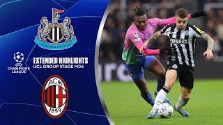 Newcastle United vs AC Milan Extended Highlights  UCL Group Stage MD 6  CBS Sports Golazo [upl. by Enaile471]